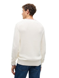 Pullover Uomo Tommy Hilfiger in Puro Cotone con Finiture a Contrasto