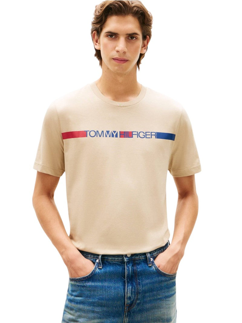 T-shirt Uomo Tommy Hilfiger Brand Love Stripe | Wellington