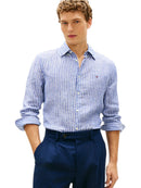 Camicia Tommy Hilfiger Lino Righe Bengal Regular | Wellington Jeans