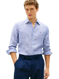 Camicia Tommy Hilfiger Lino Righe Bengal Regular | Wellington Jeans
