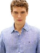 Camicia Tommy Hilfiger Lino Righe Bengal Regular | Wellington Jeans