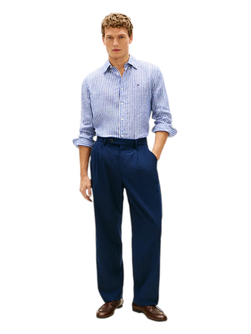 Camicia Tommy Hilfiger Lino Righe Bengal Regular | Wellington Jeans
