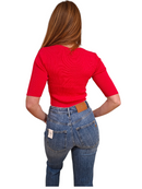 Maglia Donna Fracomina Cropped a Costine | Wellington