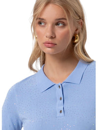Polo Donna Fracomina Slim in Maglia con Strass | Wellington