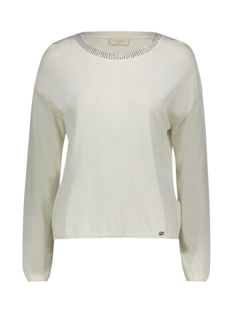 Maglia Girocollo Gaudì con Strass | Wellington Jeans Ariano