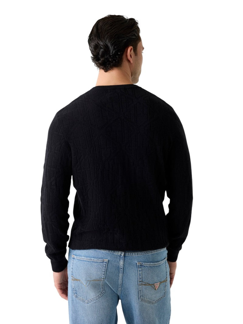 Maglione Uomo Guess Kedar Logo in Rilievo | Wellington