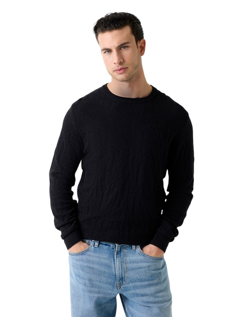 Maglione Uomo Guess Kedar Logo in Rilievo | Wellington