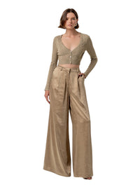 Pantaloni Donna Fracomina Flare a Palazzo in Raso | Wellington