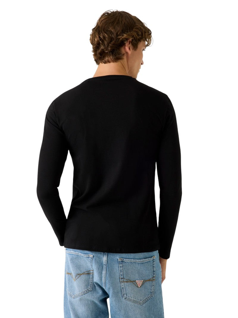 T-shirt Guess Uomo Manica Lunga Slim Fit | Wellington Jeans