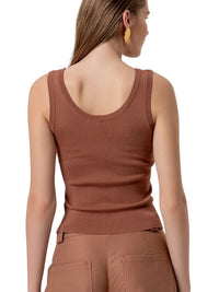 Top Donna Fracomina Slim senza Maniche in Maglia | Wellington
