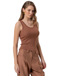 Top Donna Fracomina Slim senza Maniche in Maglia | Wellington