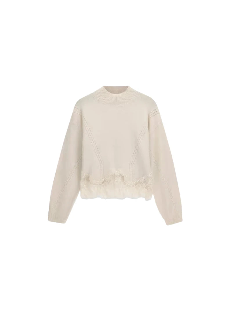 Maglione Donna Guess Hayden Lace in Misto Lana
