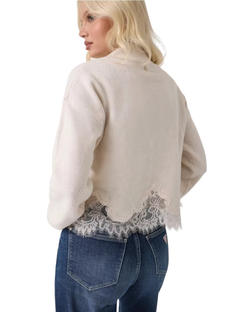 Maglione Donna Guess Hayden Lace in Misto Lana
