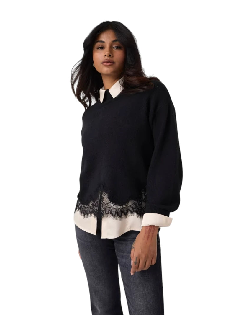 Maglione Donna Guess Hayden Lace in Misto Lana