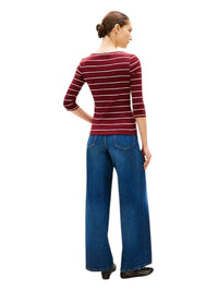 T-shirt Tommy Hilfiger Donna Scollo Barca 3/4 | Wellington Jeans