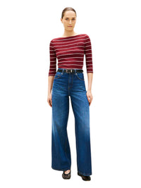 T-shirt Tommy Hilfiger Donna Scollo Barca 3/4 | Wellington Jeans