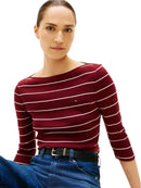 T-shirt Tommy Hilfiger Donna Scollo Barca 3/4 | Wellington Jeans