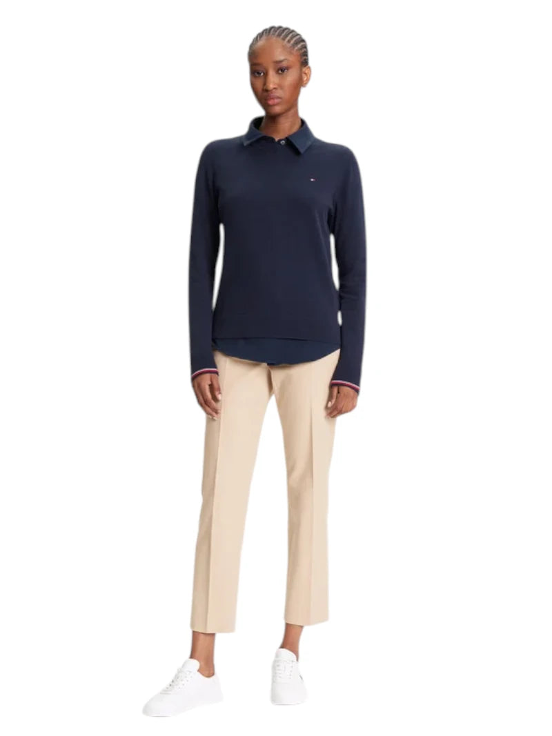 Pullover Tommy Hilfiger Donna Jersey Maglia Sottile | Wellington Jeans