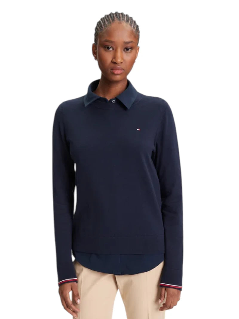 Pullover Tommy Hilfiger Donna Jersey Maglia Sottile | Wellington Jeans