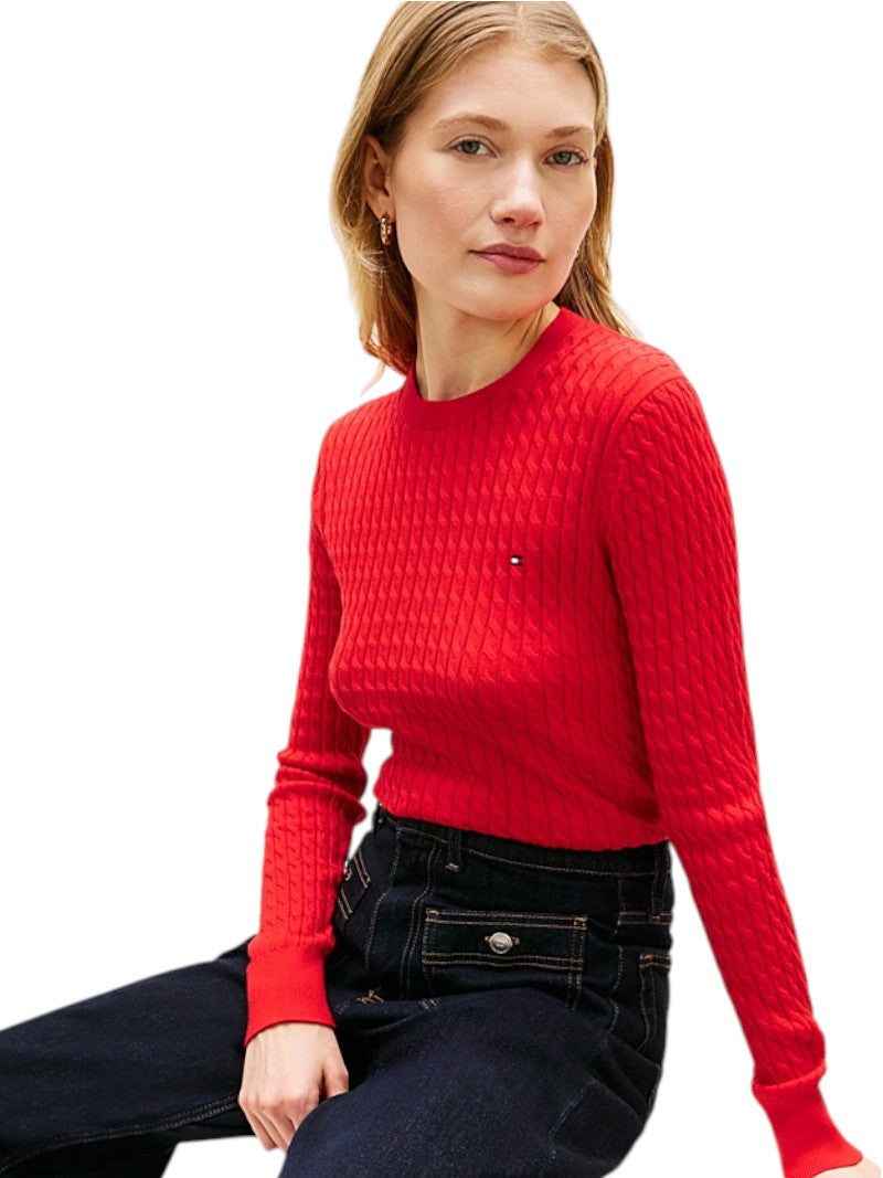 Pullover Tommy Hilfiger a Righe Maglia Intrecciata | Wellington Jeans