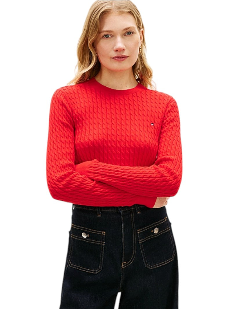 Pullover Tommy Hilfiger a Righe Maglia Intrecciata | Wellington Jeans