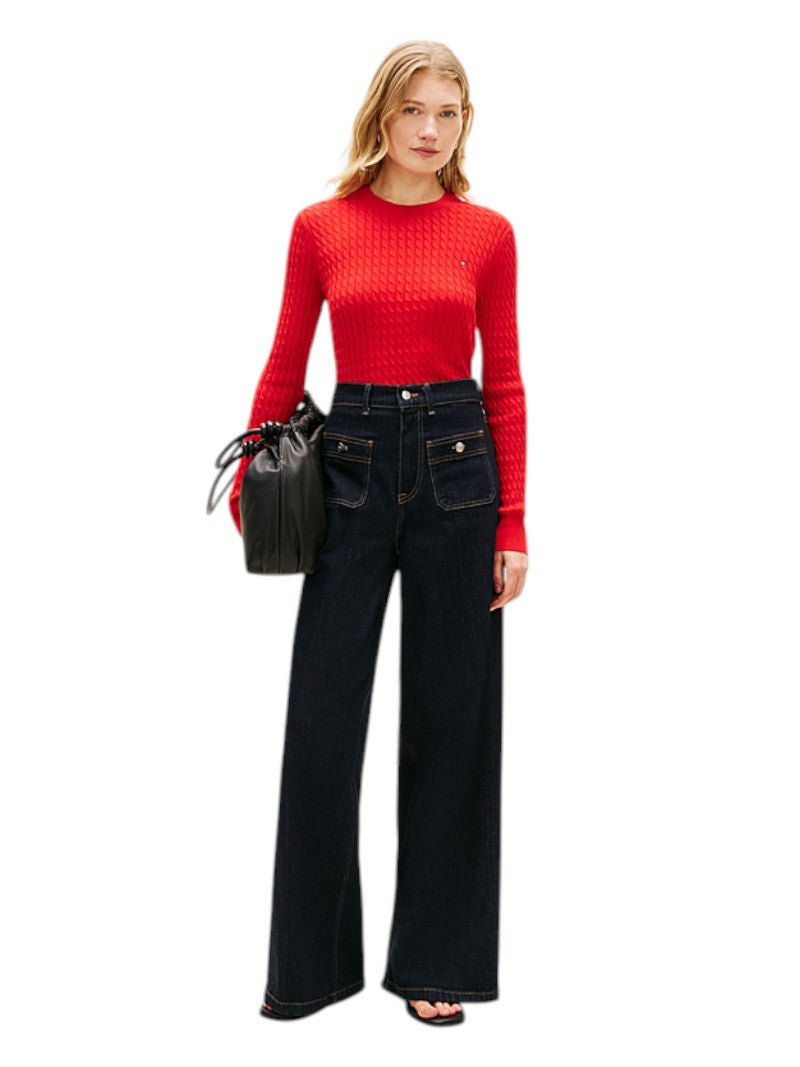 Pullover Tommy Hilfiger a Righe Maglia Intrecciata | Wellington Jeans