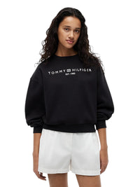 Felpa Tommy Hilfiger Relaxed Fit Logo Petto | Wellington Jeans