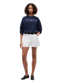 Felpa Tommy Hilfiger Relaxed Fit Logo Petto | Wellington Jeans