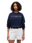 Felpa Tommy Hilfiger Relaxed Fit Logo Petto | Wellington Jeans