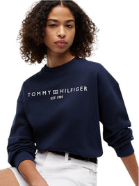 Felpa Tommy Hilfiger Relaxed Fit Logo Petto | Wellington Jeans