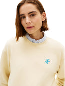 Felpa Donna Tommy Hilfiger Girocollo in Spugna con Logo