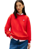 Felpa Donna Tommy Hilfiger Girocollo in Spugna con Logo