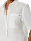 Camicia Tommy Hilfiger Donna Manica Corta Popeline | Wellington Jeans