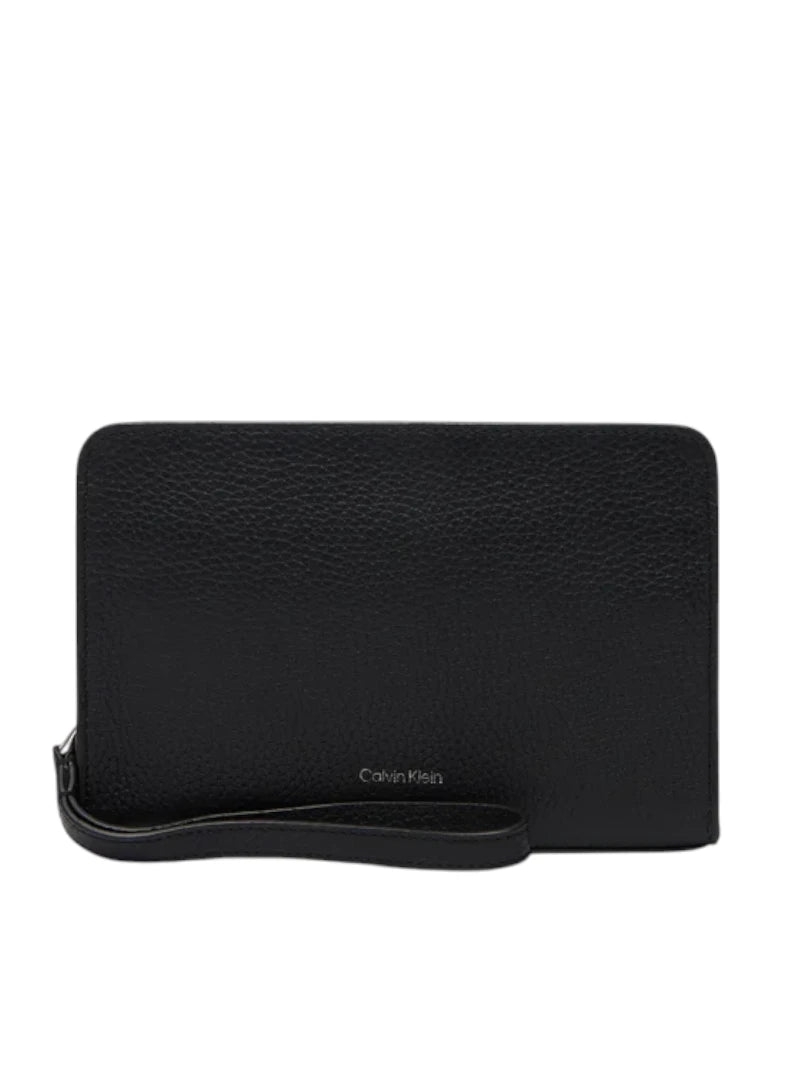 Pochette Uomo Calvin Klein Foil Emboss in Ecopelle