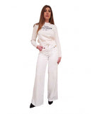Pantalone Wide Leg Bull Fracomina Vita Alta Morbido