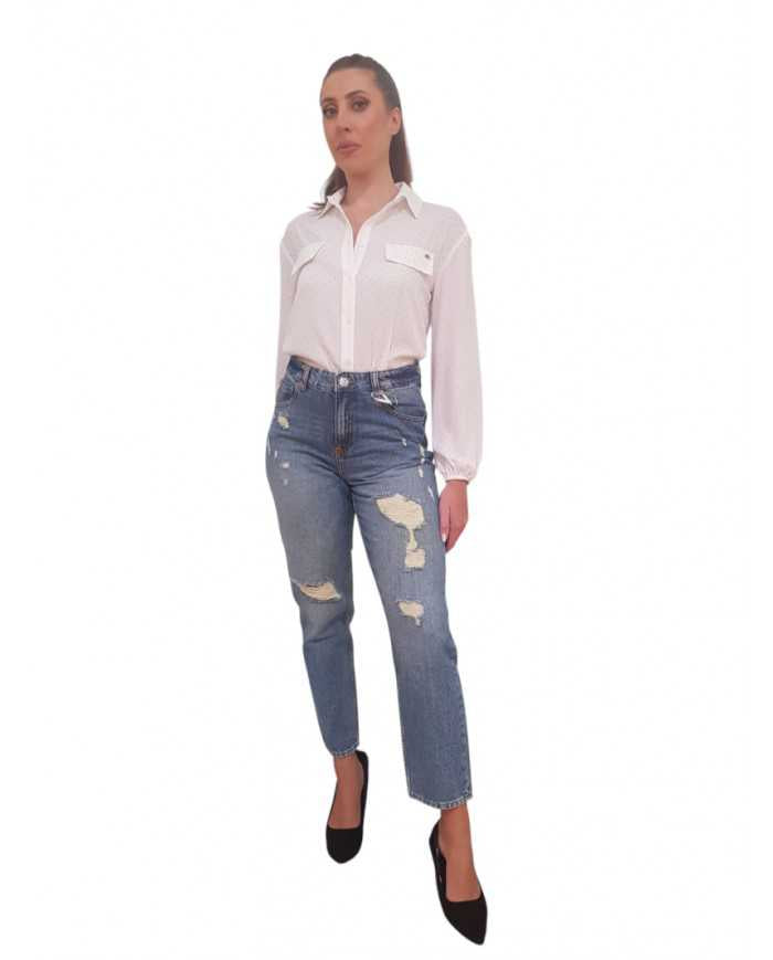 Jeans Fracomina Carrot Mom Fit Destroyed - Wellington Jeans