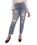 Jeans Fracomina Carrot Mom Fit Destroyed - Wellington Jeans