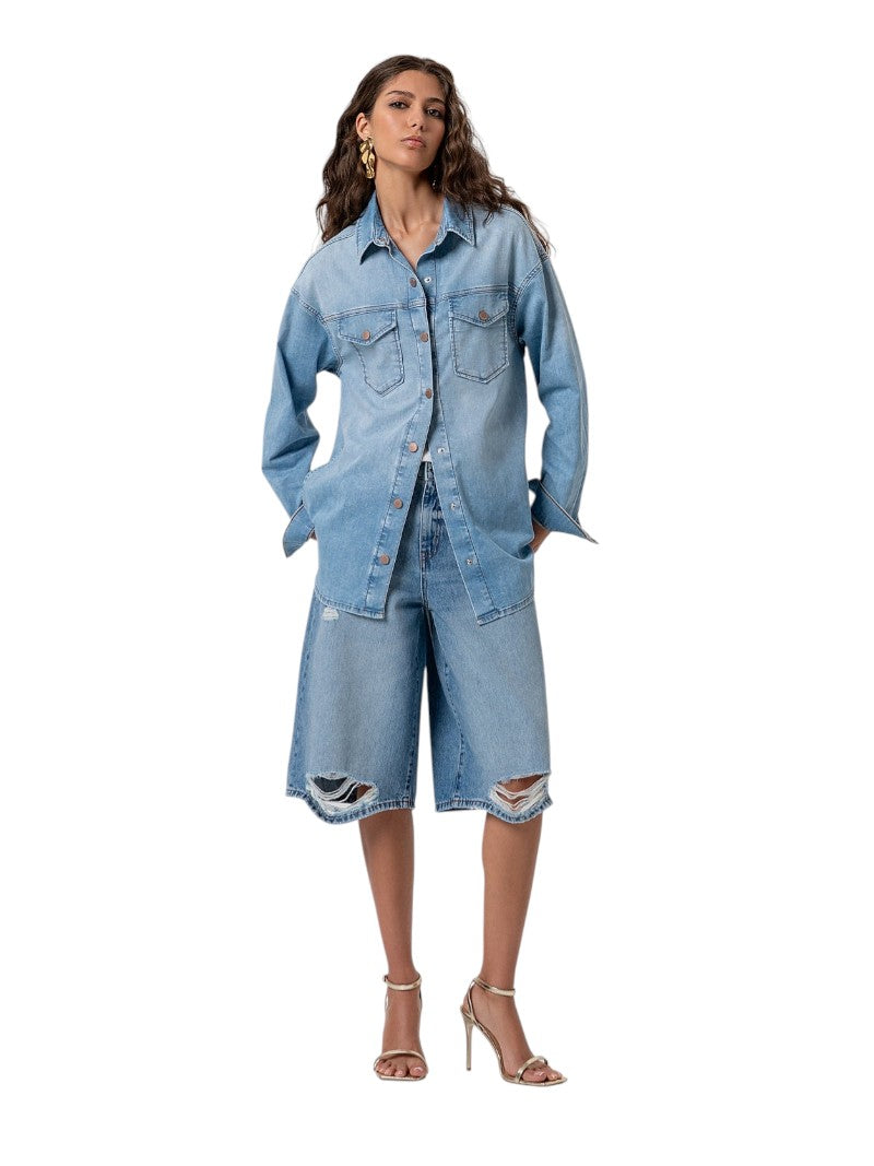 Bermuda Regular Denim Lavaggio Medio Fracomina | Wellington Jeans