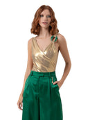 Body Fracomina Slim Gold Metallico Gioiello | Top Sera