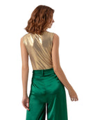 Body Fracomina Slim Gold Metallico Gioiello | Top Sera