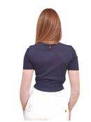Maglia Aderente Fracomina con Strass e Manica Corta | Wellington
