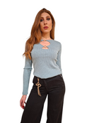 Maglia Fracomina Slim Verde Salvia Lurex