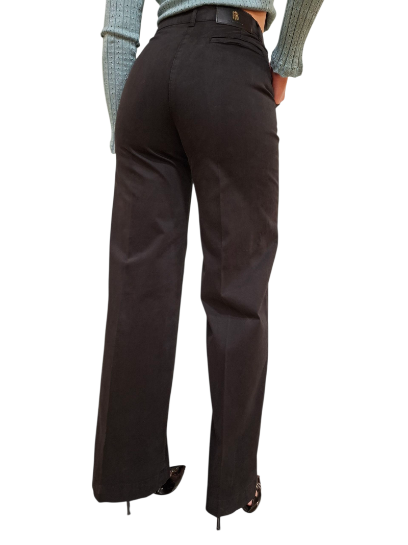 Pantalone Fracomina Flare Palazzo Cammello Gabardina