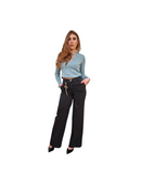 Pantalone Fracomina Flare Palazzo Cammello Gabardina