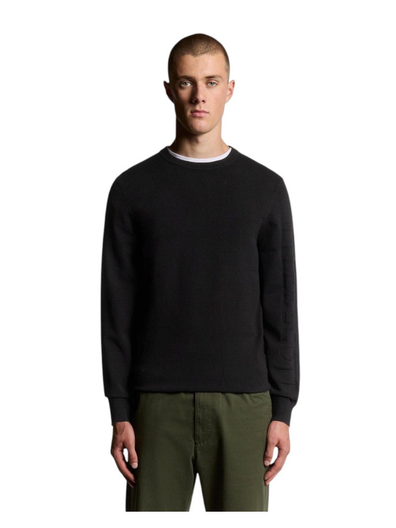Maglione Lyle & Scott Uomo Girocollo Nero