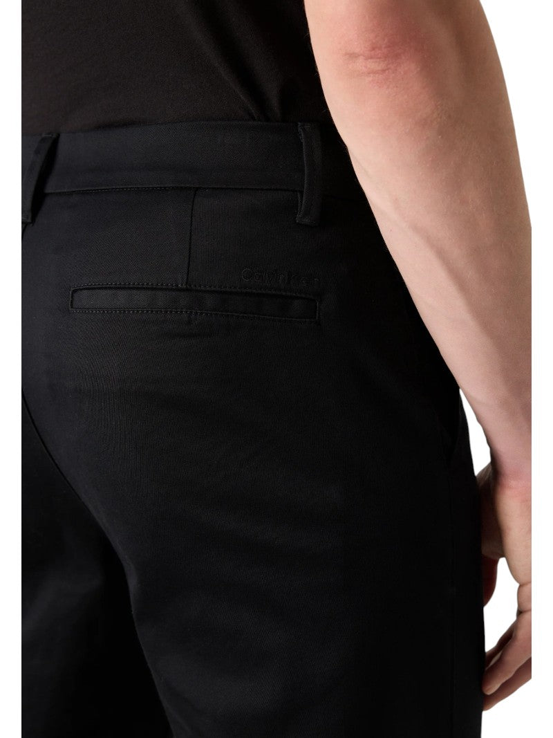 Pantaloni Chino Calvin Klein Uomo Slim Fit Neri