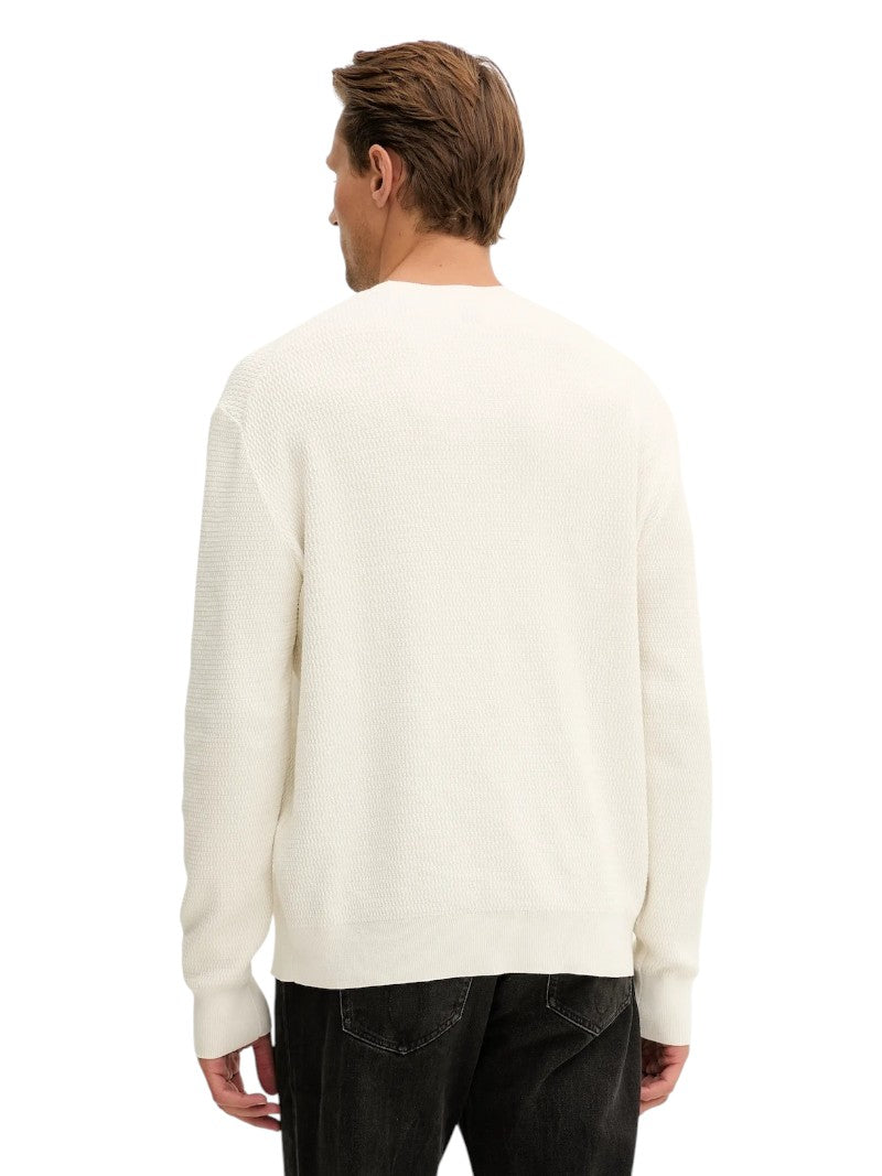 Maglione Uomo Calvin Klein Girocollo Texture Beige
