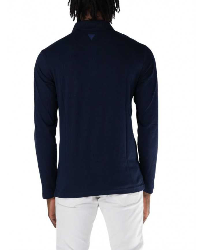 Polo Guess Oliver Manica Lunga Slim Jersey Cotone