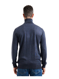 Maglione Jim Guess Uomo Collo Alto Beige Misto Lana