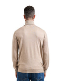 Maglione Jim Guess Uomo Collo Alto Beige Misto Lana